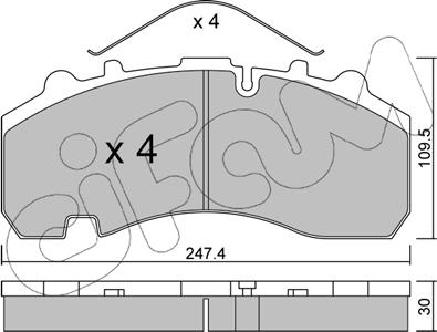 Cifam 822-596-0 - Kit de plaquettes de frein, frein à disque cwaw.fr