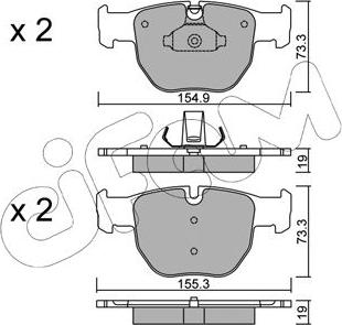 Cifam 822-598-0 - Kit de plaquettes de frein, frein à disque cwaw.fr