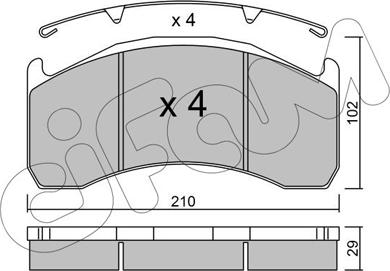 Cifam 822-592-0 - Kit de plaquettes de frein, frein à disque cwaw.fr