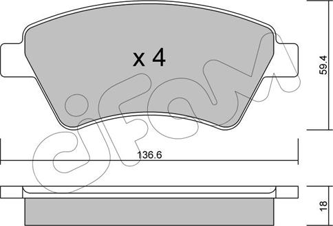 Cifam 822-544-0 - Kit de plaquettes de frein, frein à disque cwaw.fr