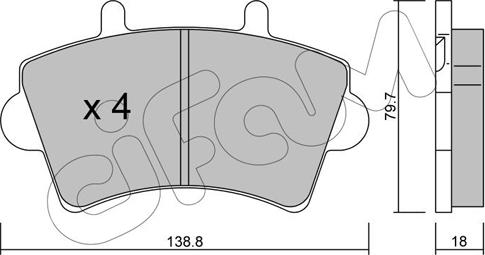 Cifam 822-545-0 - Kit de plaquettes de frein, frein à disque cwaw.fr