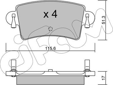 Cifam 822-546-0 - Kit de plaquettes de frein, frein à disque cwaw.fr