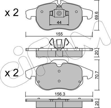 Cifam 822-540-0 - Kit de plaquettes de frein, frein à disque cwaw.fr