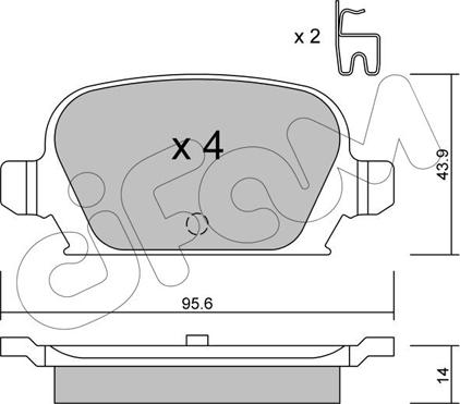 Cifam 822-541-0 - Kit de plaquettes de frein, frein à disque cwaw.fr