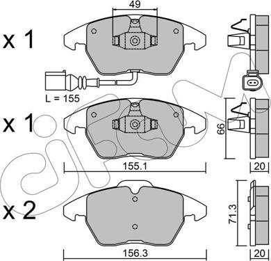 Cifam 822-548-0 - Kit de plaquettes de frein, frein à disque cwaw.fr