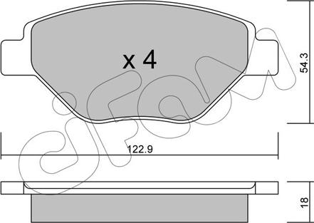 Cifam 822-543-0 - Kit de plaquettes de frein, frein à disque cwaw.fr