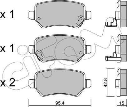 Cifam 822-542-0 - Kit de plaquettes de frein, frein à disque cwaw.fr