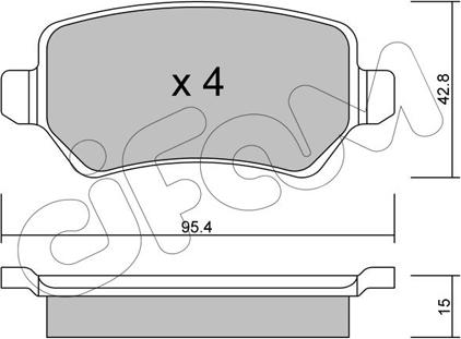 Cifam 822-542-1 - Kit de plaquettes de frein, frein à disque cwaw.fr