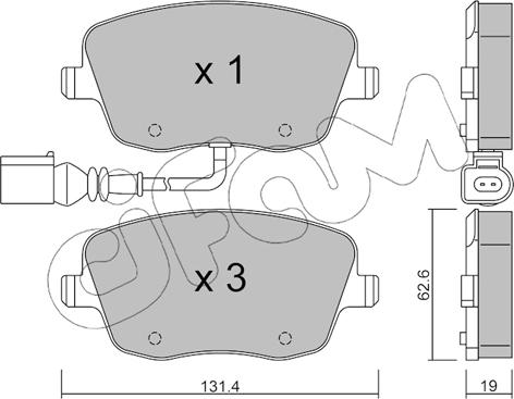 Cifam 822-547-1 - Kit de plaquettes de frein, frein à disque cwaw.fr