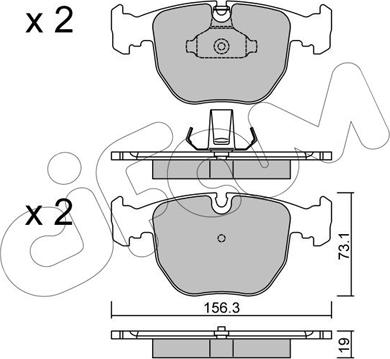 Cifam 822-559-0 - Kit de plaquettes de frein, frein à disque cwaw.fr