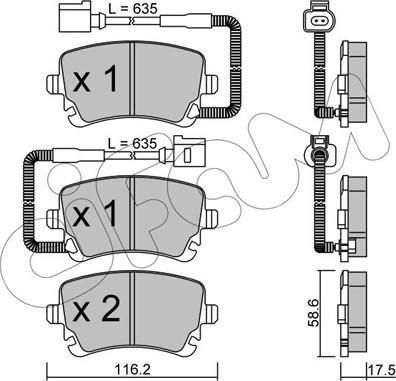 Cifam 822-554-1 - Kit de plaquettes de frein, frein à disque cwaw.fr