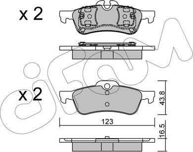 Cifam 822-556-0 - Kit de plaquettes de frein, frein à disque cwaw.fr