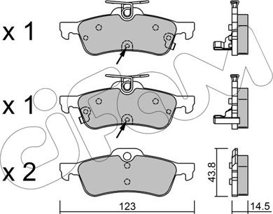 Cifam 822-556-2 - Kit de plaquettes de frein, frein à disque cwaw.fr