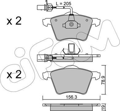 Cifam 822-550-1 - Kit de plaquettes de frein, frein à disque cwaw.fr