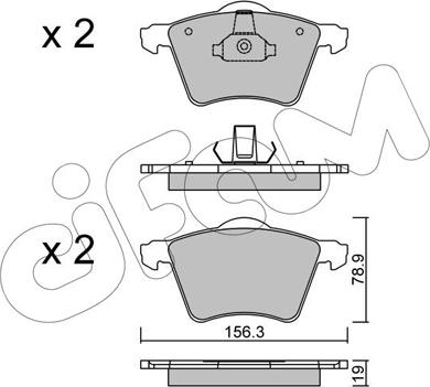 Cifam 822-550-2 - Kit de plaquettes de frein, frein à disque cwaw.fr