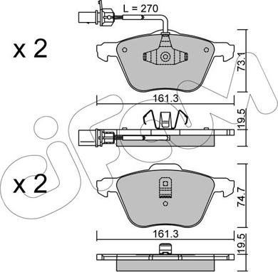 Cifam 822-551-0 - Kit de plaquettes de frein, frein à disque cwaw.fr