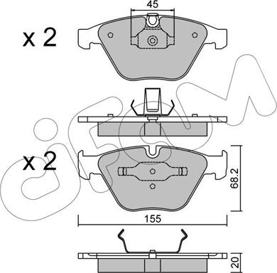 Cifam 822-558-4 - Kit de plaquettes de frein, frein à disque cwaw.fr