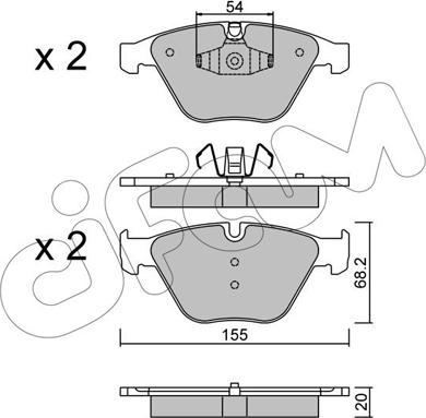 Cifam 822-558-6 - Kit de plaquettes de frein, frein à disque cwaw.fr