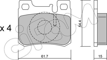 Cifam 822-566-0 - Kit de plaquettes de frein, frein à disque cwaw.fr