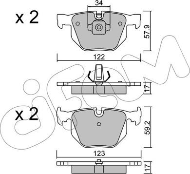 Cifam 822-561-0 - Kit de plaquettes de frein, frein à disque cwaw.fr