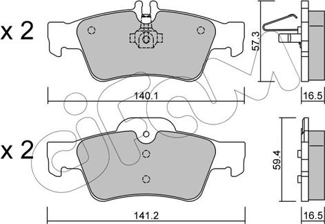 Cifam 822-568-0 - Kit de plaquettes de frein, frein à disque cwaw.fr