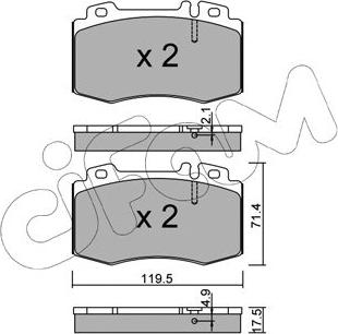 Cifam 822-563-5 - Kit de plaquettes de frein, frein à disque cwaw.fr