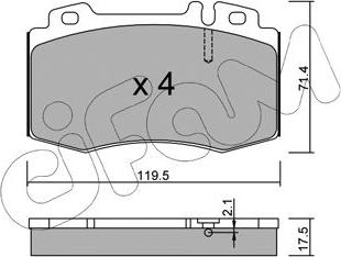 Cifam 822-563-0 - Kit de plaquettes de frein, frein à disque cwaw.fr