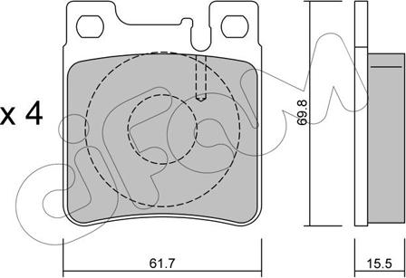 Cifam 822-567-0 - Kit de plaquettes de frein, frein à disque cwaw.fr