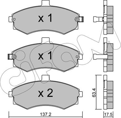 Cifam 822-504-0 - Kit de plaquettes de frein, frein à disque cwaw.fr