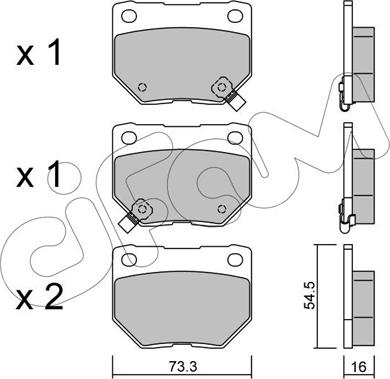 Cifam 822-501-0 - Kit de plaquettes de frein, frein à disque cwaw.fr