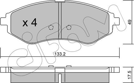 Cifam 822-508-0 - Kit de plaquettes de frein, frein à disque cwaw.fr