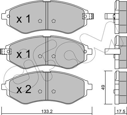 Cifam 822-508-1 - Kit de plaquettes de frein, frein à disque cwaw.fr