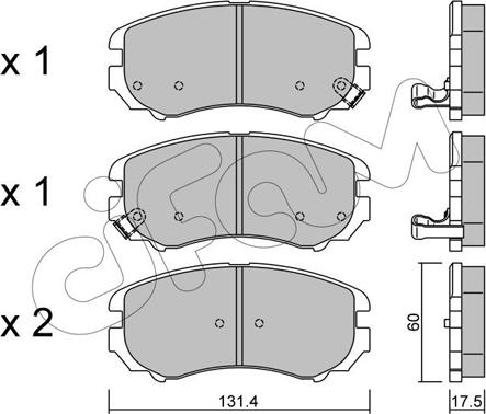 Cifam 822-503-0 - Kit de plaquettes de frein, frein à disque cwaw.fr