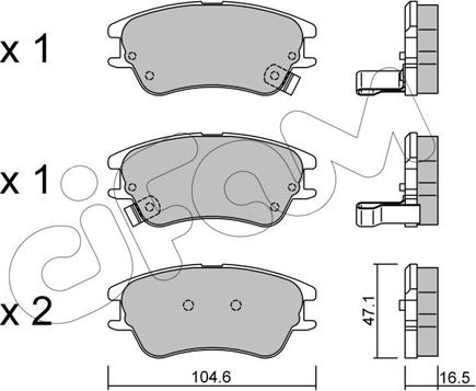 Cifam 822-502-0 - Kit de plaquettes de frein, frein à disque cwaw.fr