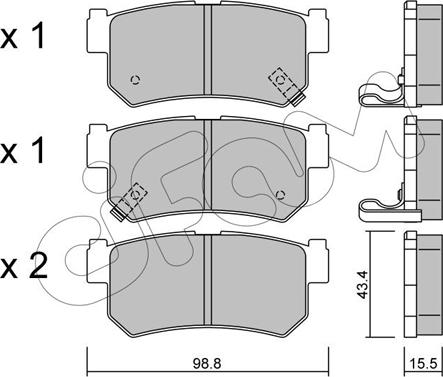 Cifam 822-519-0 - Kit de plaquettes de frein, frein à disque cwaw.fr