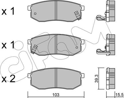 Cifam 822-514-0 - Kit de plaquettes de frein, frein à disque cwaw.fr