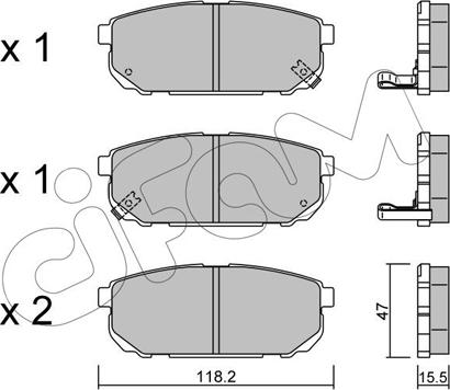 Cifam 822-516-0 - Kit de plaquettes de frein, frein à disque cwaw.fr