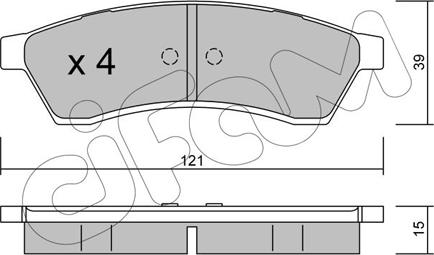 Cifam 822-510-0 - Kit de plaquettes de frein, frein à disque cwaw.fr