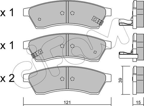 Cifam 822-510-1 - Kit de plaquettes de frein, frein à disque cwaw.fr