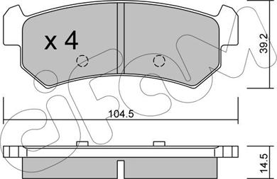 Cifam 822-511-0 - Kit de plaquettes de frein, frein à disque cwaw.fr