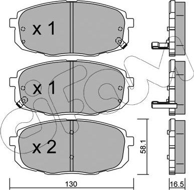 Cifam 822-513-0 - Kit de plaquettes de frein, frein à disque cwaw.fr