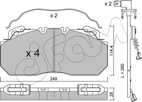 Cifam 822-589-0K - Kit de plaquettes de frein, frein à disque cwaw.fr