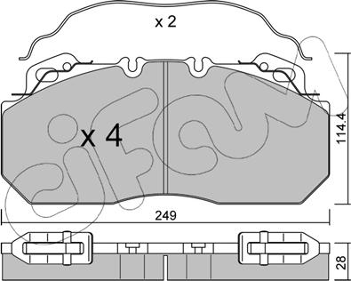 Cifam 822-589-0 - Kit de plaquettes de frein, frein à disque cwaw.fr