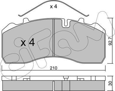 Cifam 822-584-0 - Kit de plaquettes de frein, frein à disque cwaw.fr