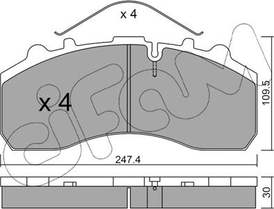 Cifam 822-585-0 - Kit de plaquettes de frein, frein à disque cwaw.fr