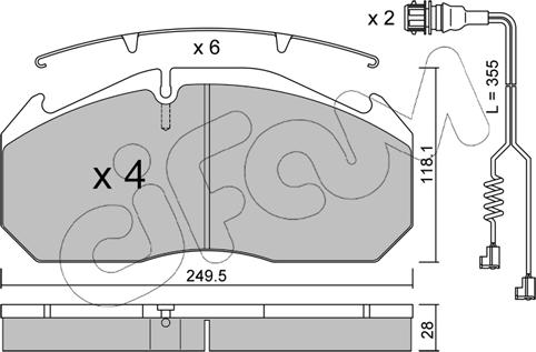 Cifam 822-586-4K - Kit de plaquettes de frein, frein à disque cwaw.fr