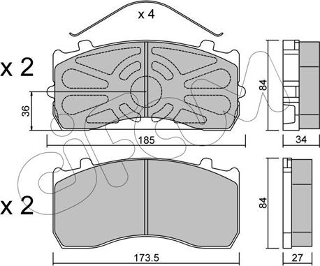 Cifam 822-583-0 - Kit de plaquettes de frein, frein à disque cwaw.fr