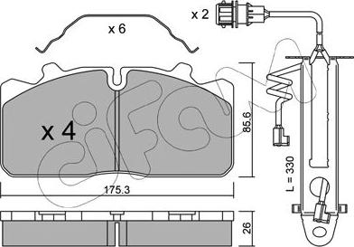 Cifam 822-582-3K - Kit de plaquettes de frein, frein à disque cwaw.fr