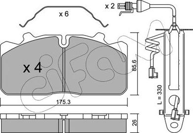 Cifam 822-582-2K - Kit de plaquettes de frein, frein à disque cwaw.fr