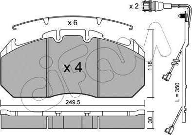 Cifam 822-587-0K - Kit de plaquettes de frein, frein à disque cwaw.fr